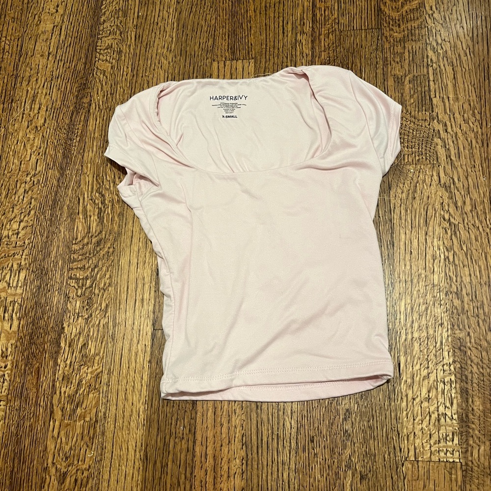 harper and ivy light pink top
